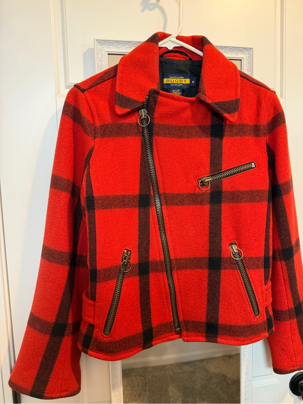 Ralph Lauren Rugby Wool Jacket Buffalo Plaid size medium